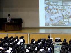 食物科主任による説明
